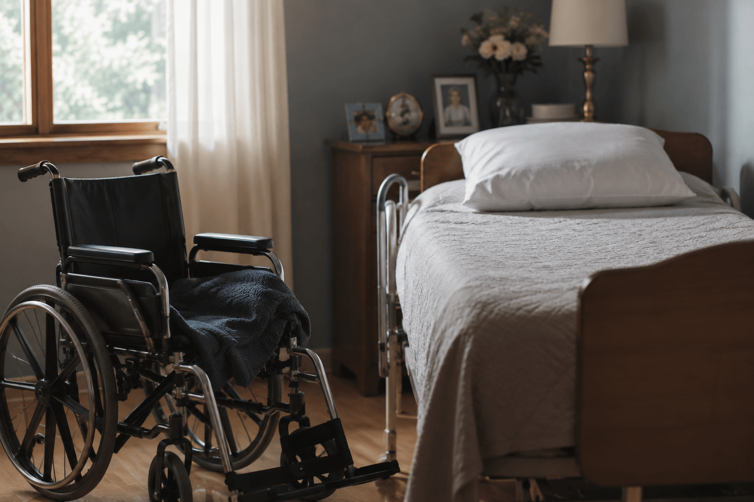 content-v3-img (1) Empty nursing home bed and wheelchair in Atlanta, GA